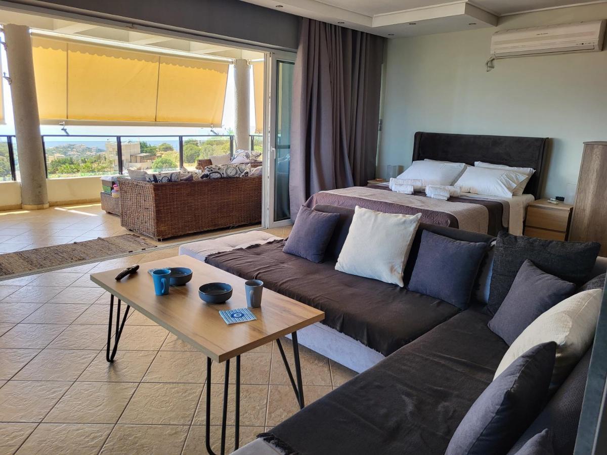 "Stergiou Luxury Apartment 2Nd Floor" Με Κοινη Πισινα Saronida Dış mekan fotoğraf