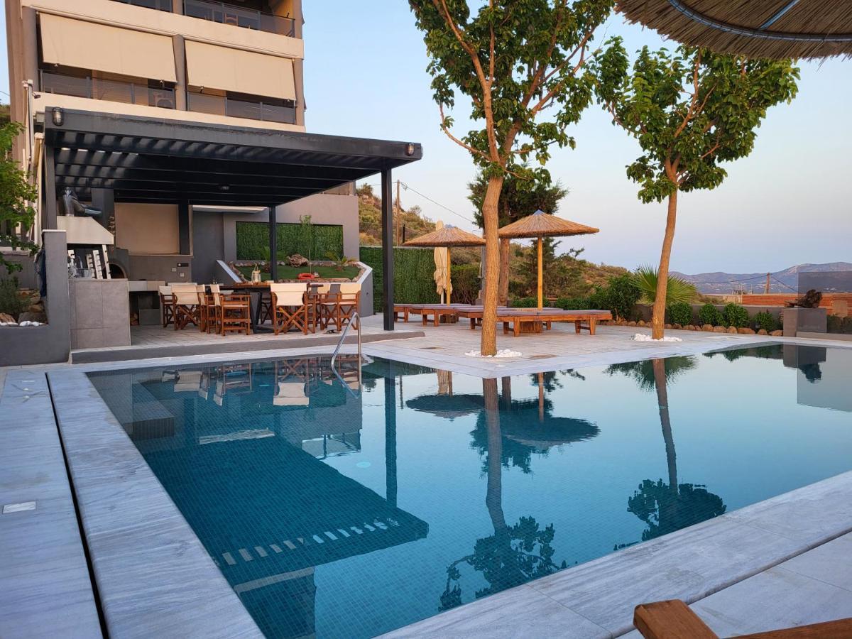 "Stergiou Luxury Apartment 2Nd Floor" Με Κοινη Πισινα Saronida Dış mekan fotoğraf